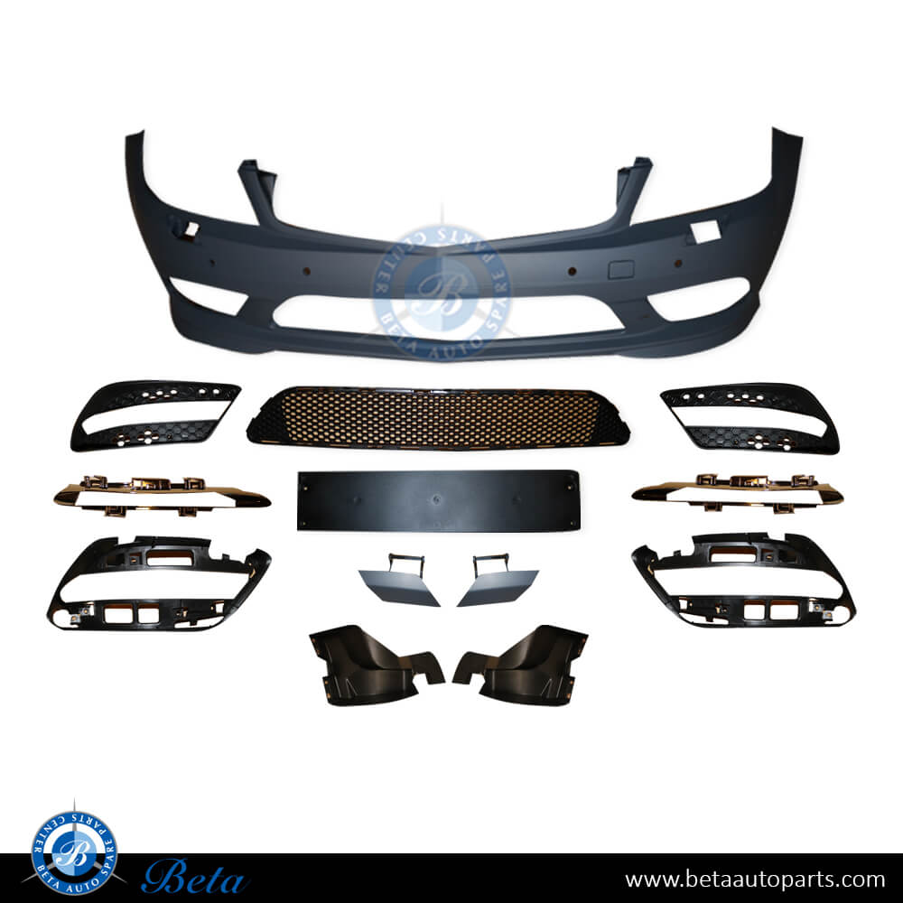 Front Bumper Assy with PDC with Washer with DRL AMG for Mercedes C-Class W204 2008-2010 models, Part Number 2048852838 Front Bumper Assy with PDC with Washer with DRL AMG for Mercedes C-Class W204 2008-2010 models, Part Number 2048852838